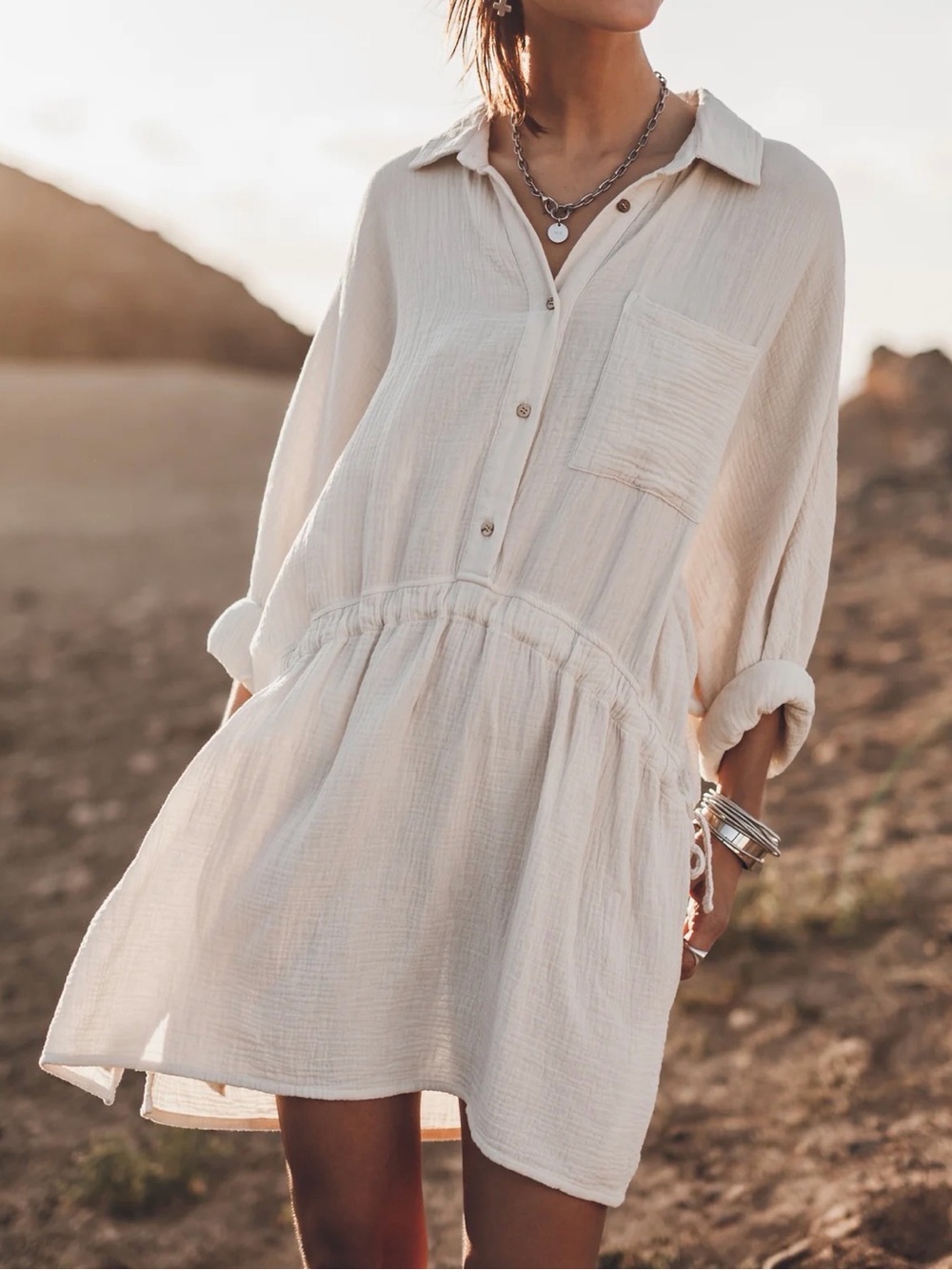 MIKUTA THE LIGHT ORIGINAL SHIRT DRESS